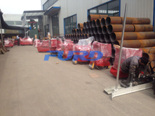 福瑞得機械激光整平機、座駕壓路機、手扶壓路機、大灌縫機等及時包裝發(fā)貨